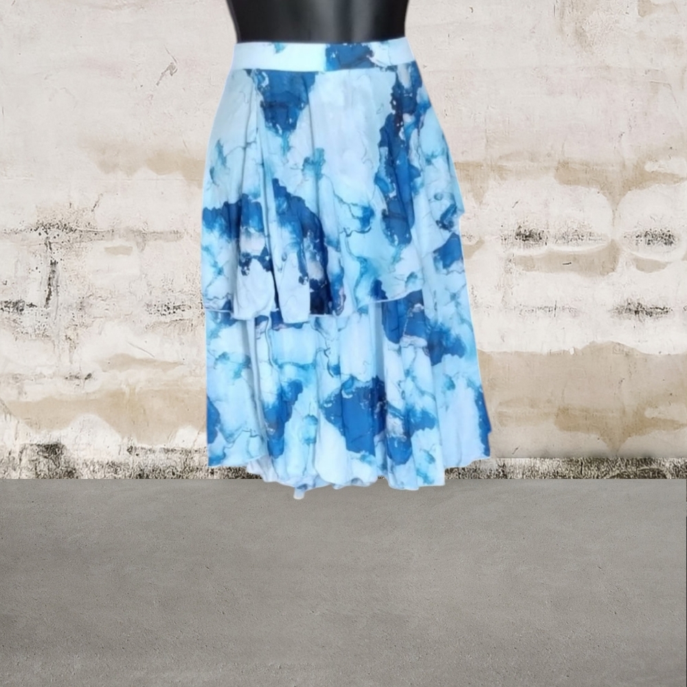 Blue Tie-Dye Skirt